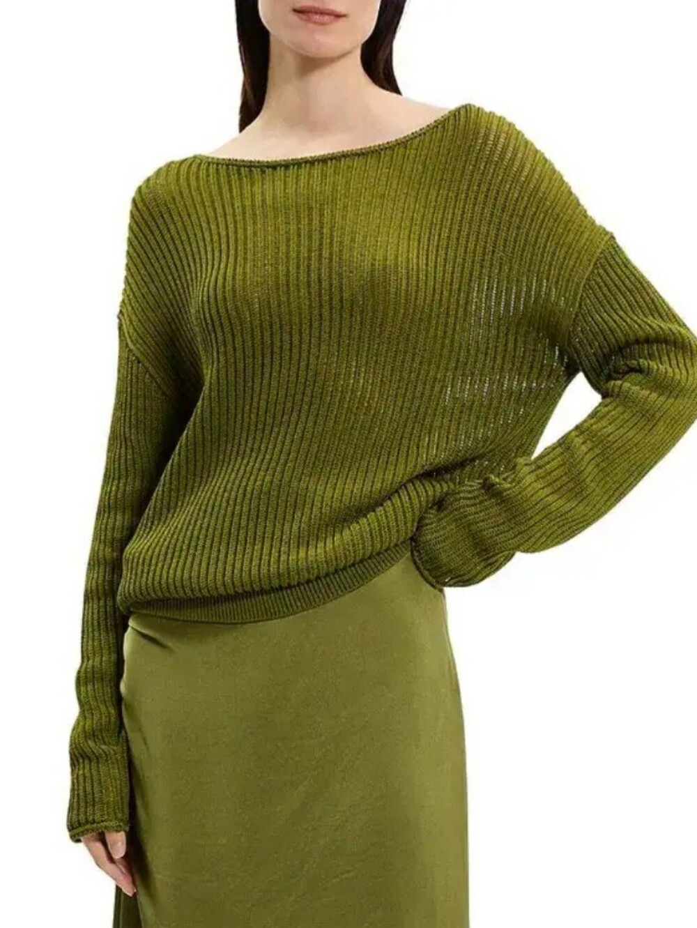 NWT Theory Easy Open Neck Pullover Sweater. Size M